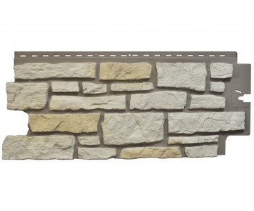 Цокольный сайдинг Nailite Creek Ledgestone (Бутовый камень) Ivory White