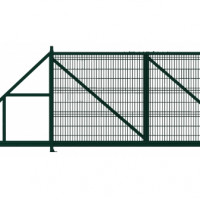 Ворота Grand Line Profi 2,03х4,0 RAL 6005 влево