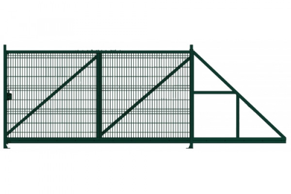 Ворота Grand Line Profi 2,03х6,0 RAL 6005 вправо